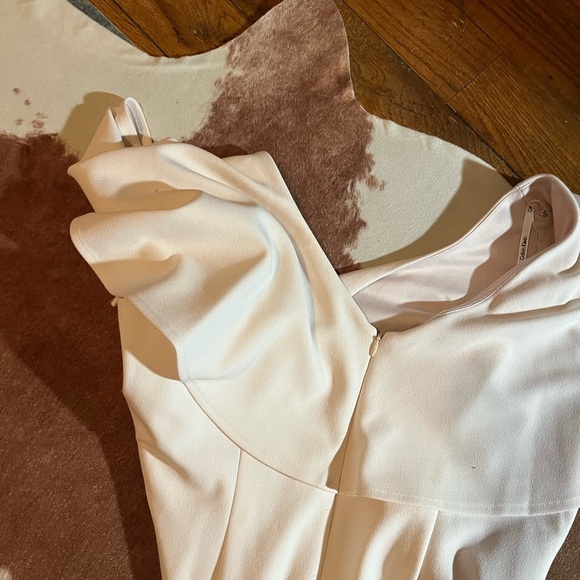 Calvin Klein Capelet Sheath Blossom Light Pink Scoop Neck Dress 
Size 10 - Picture 6 of 6